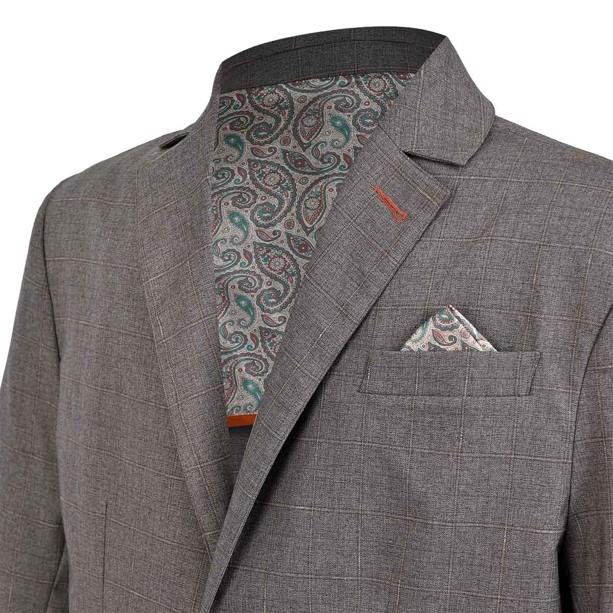 Saco en Casimir Carlo Coritno Cuadros Gris para Hombre Plus image number null