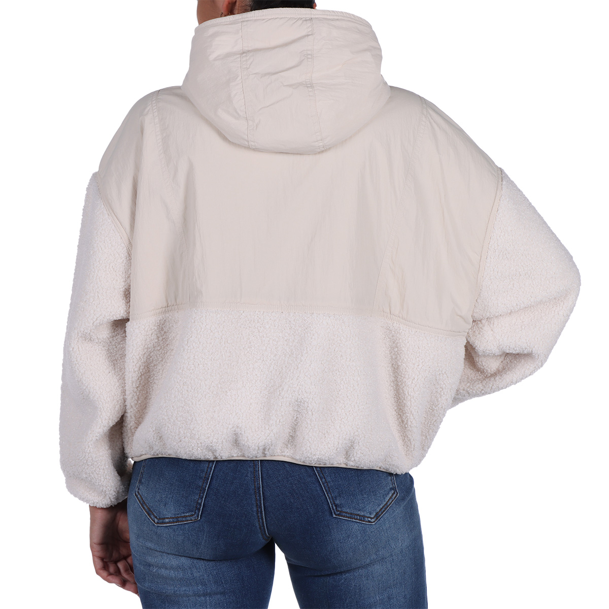 Chamarra Tejido Sherpa y Liso con Capucha Jeanious Mujer image number null