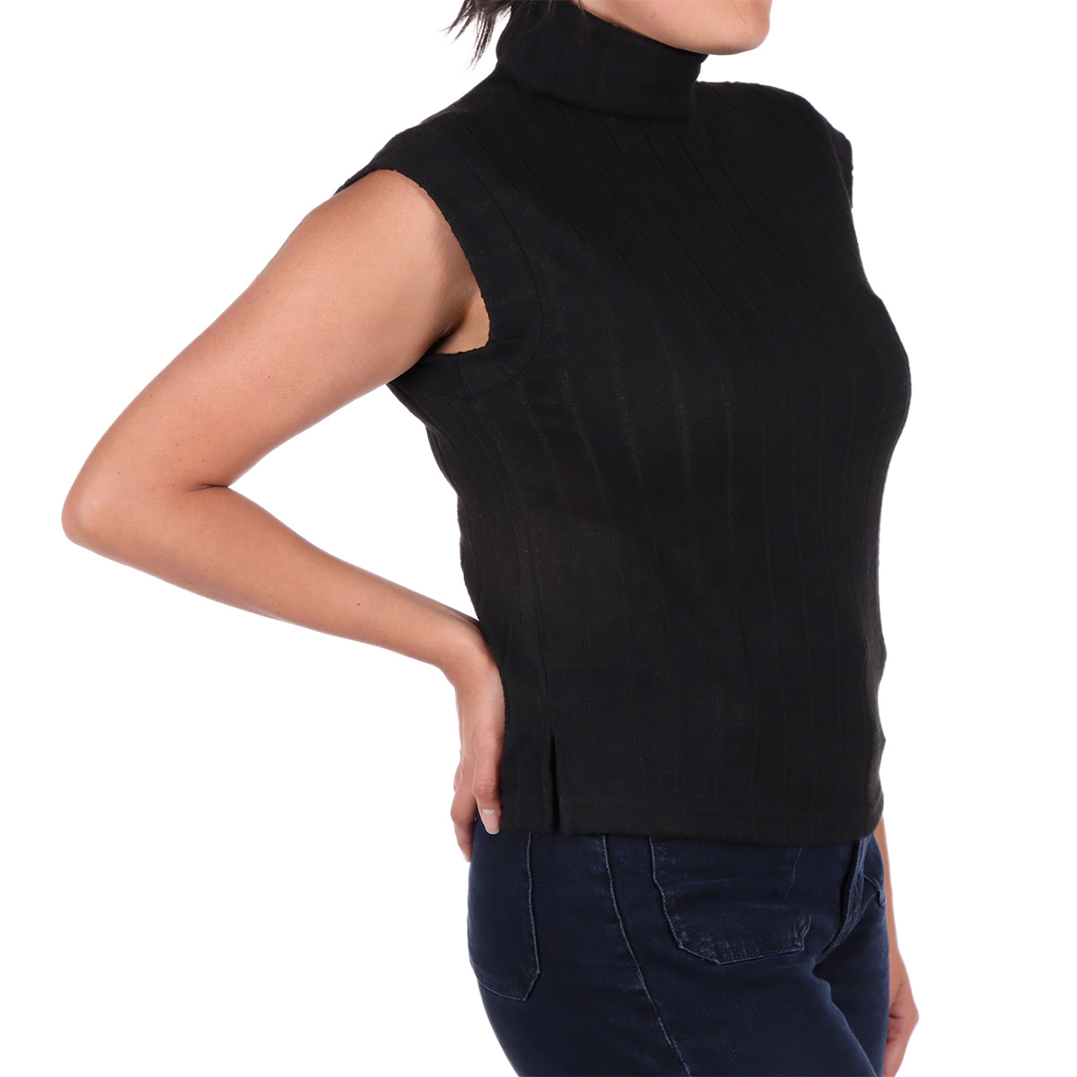 Chaleco Tejido Cuello Alto Doma Ny Collection para Mujer image number null