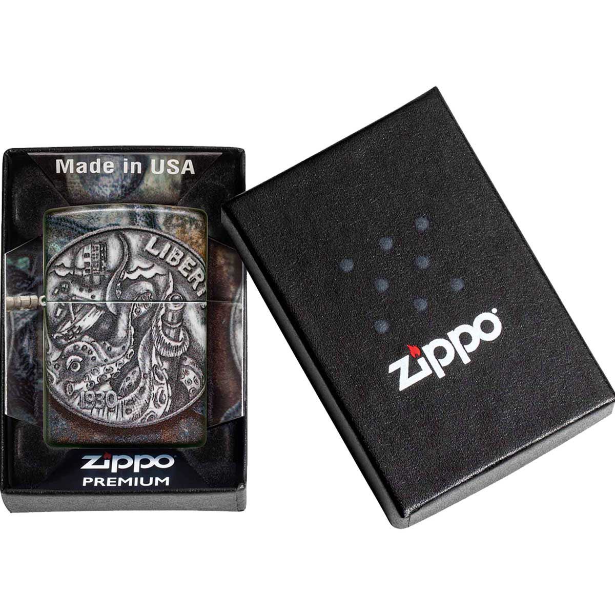 Encendedor Zippo Dise&ntilde;o Kraken Mone image number null