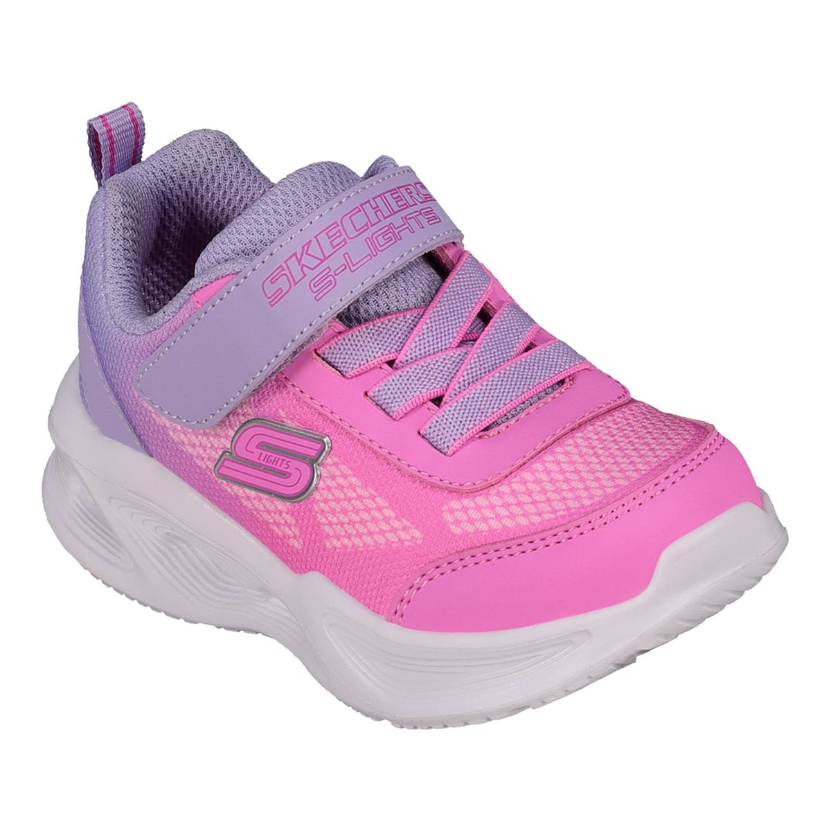 Tenis Con Velcro Y Luces 11-16 Rosa Skechers image number null
