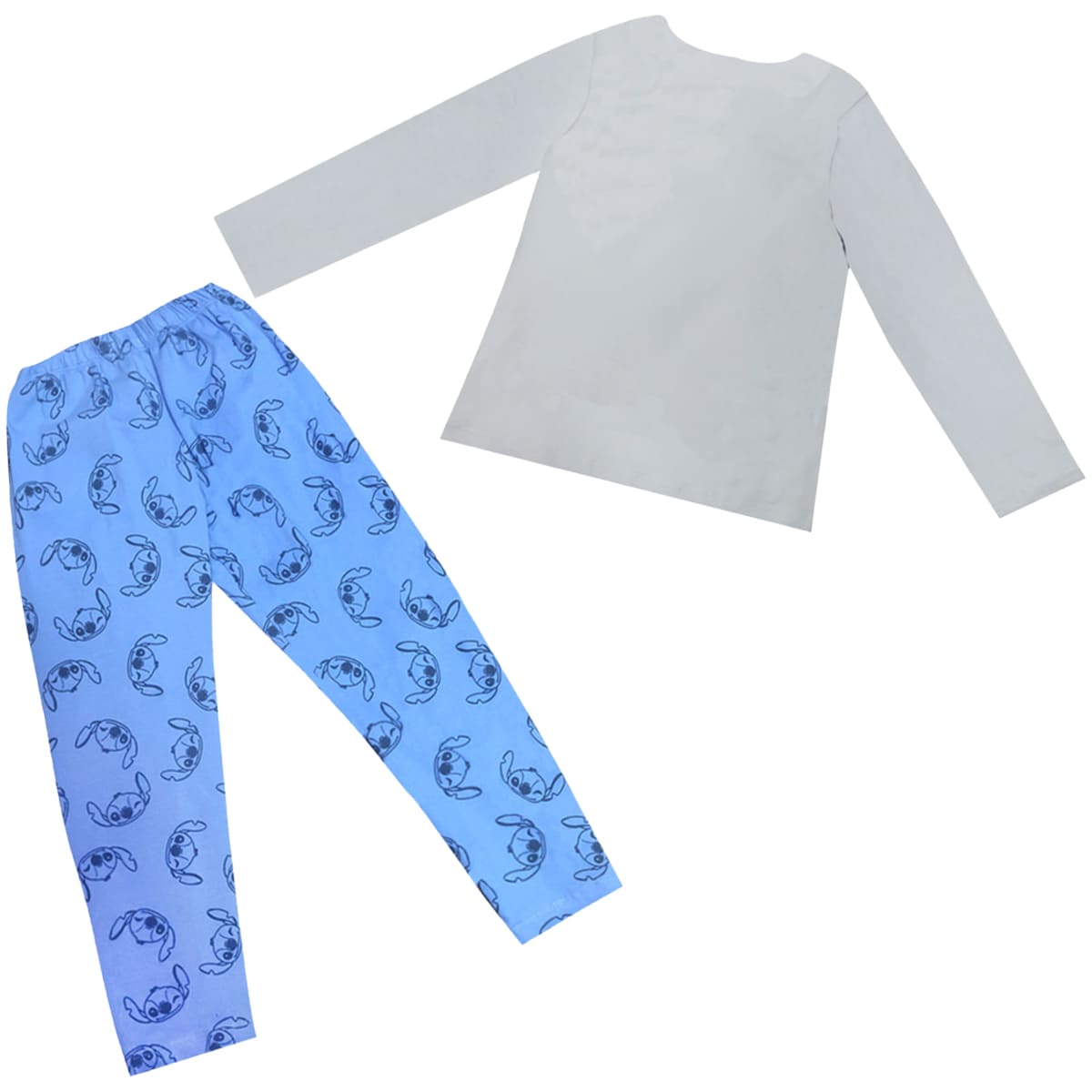 Pijama de Playera Manga Larga con Pantal&oacute;n Dise&ntilde;o Stitch Disney para Ni&ntilde;a image number null