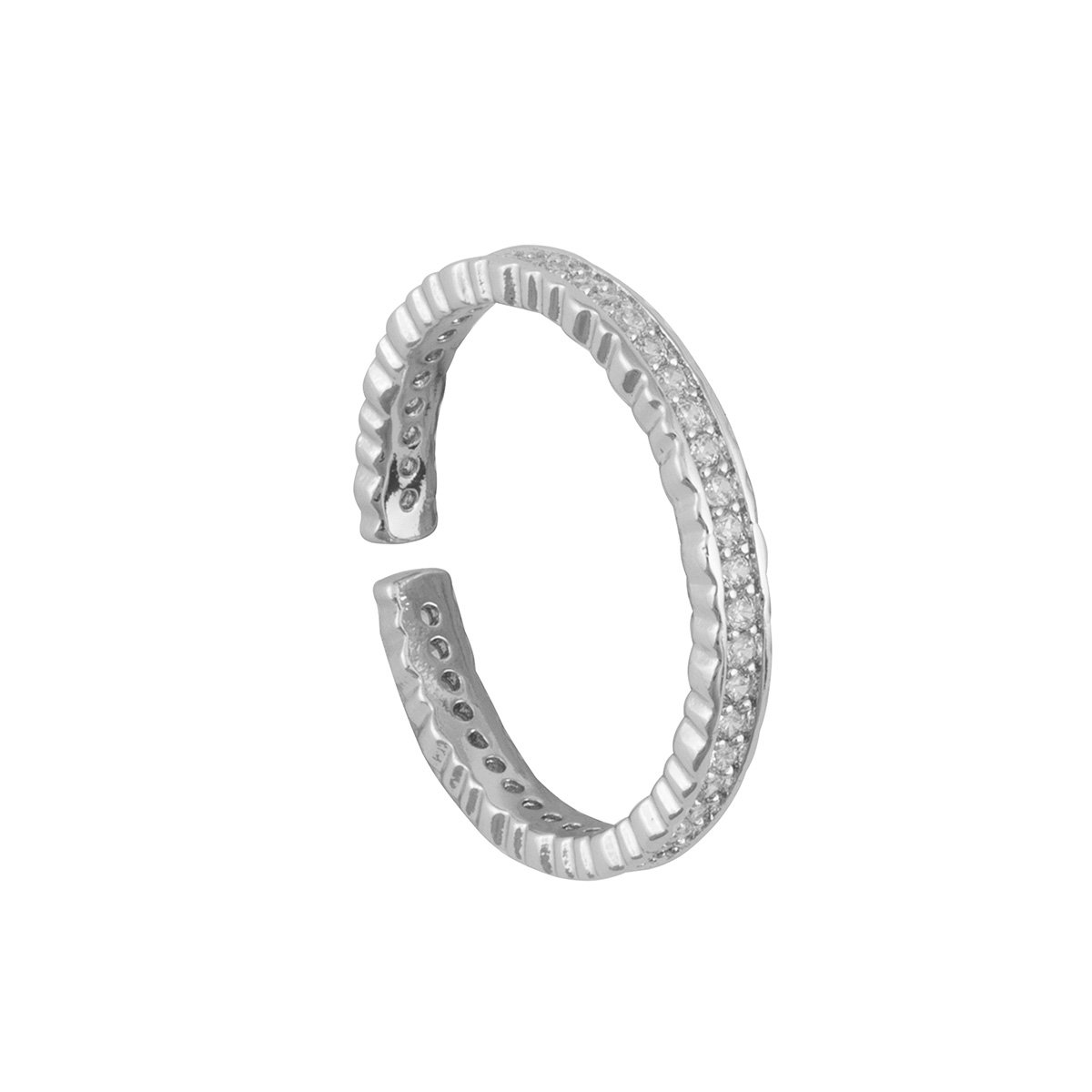 Anillo Tipo Churumbela Rodio Unlimited By Oro Boleado image number null