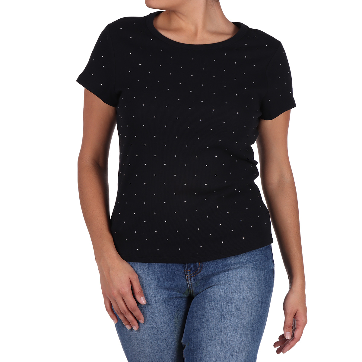 Playera Maga Corta Pedrer&iacute;a Chic Jeanious para Mujer image number null