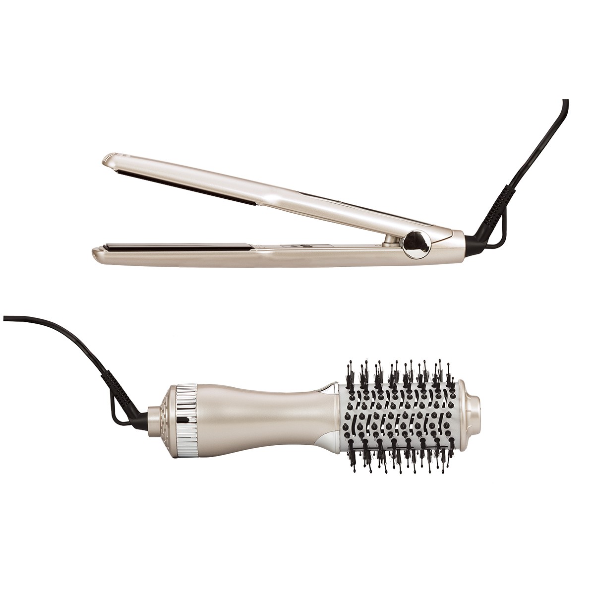 Plancha Para Cabello Y Mini Cepillo De Aire Timco image number null