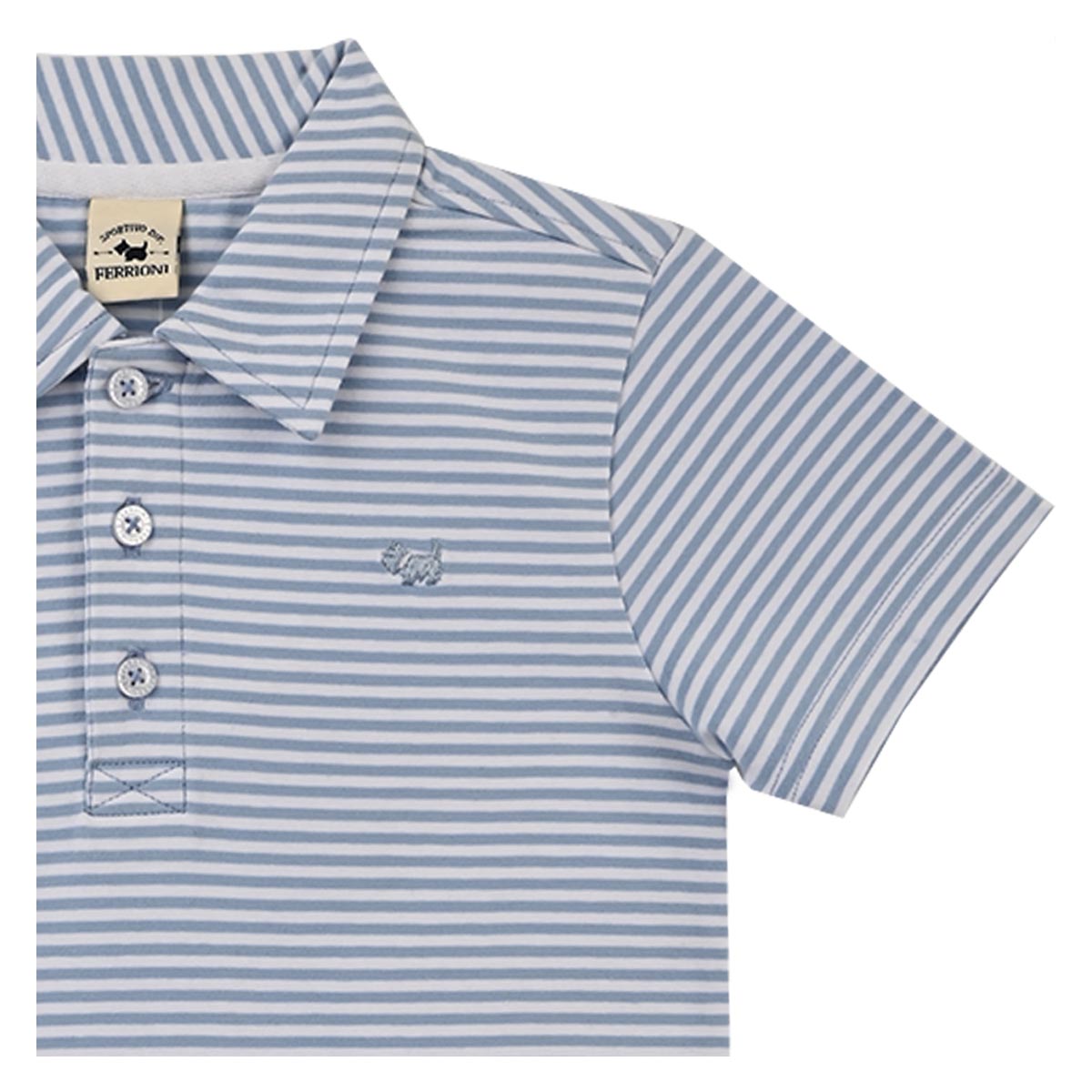 Playera Polo Rayas Brakel Ferrioni Manga Corta para Beb&eacute; Ni&ntilde;o image number null