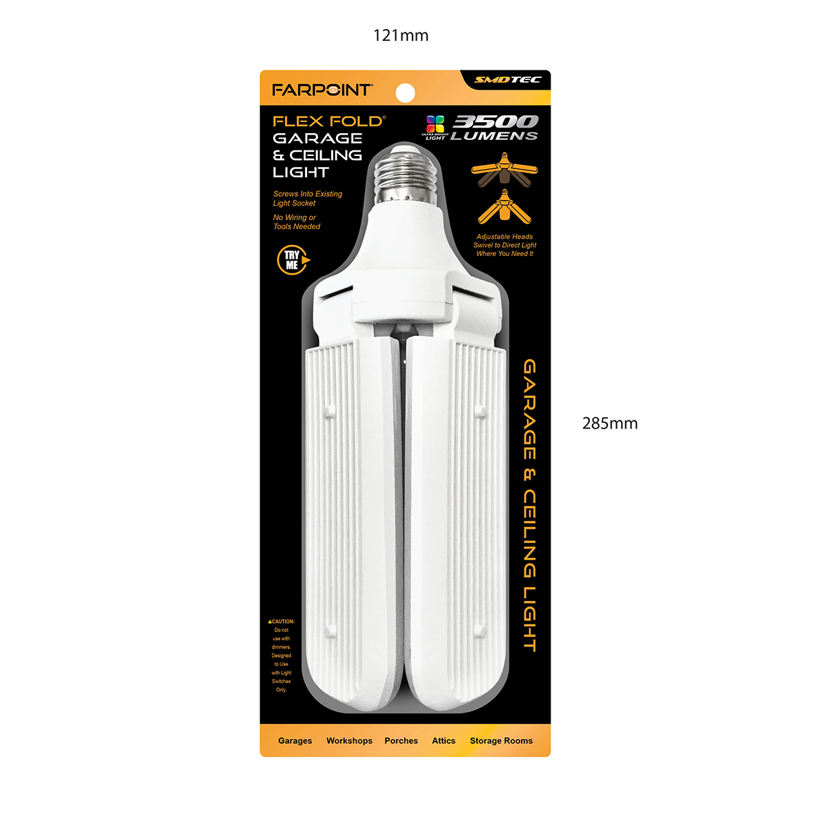 Lampara de luz Plegable de techo 3500 lm/27 W FARPOINT image number null