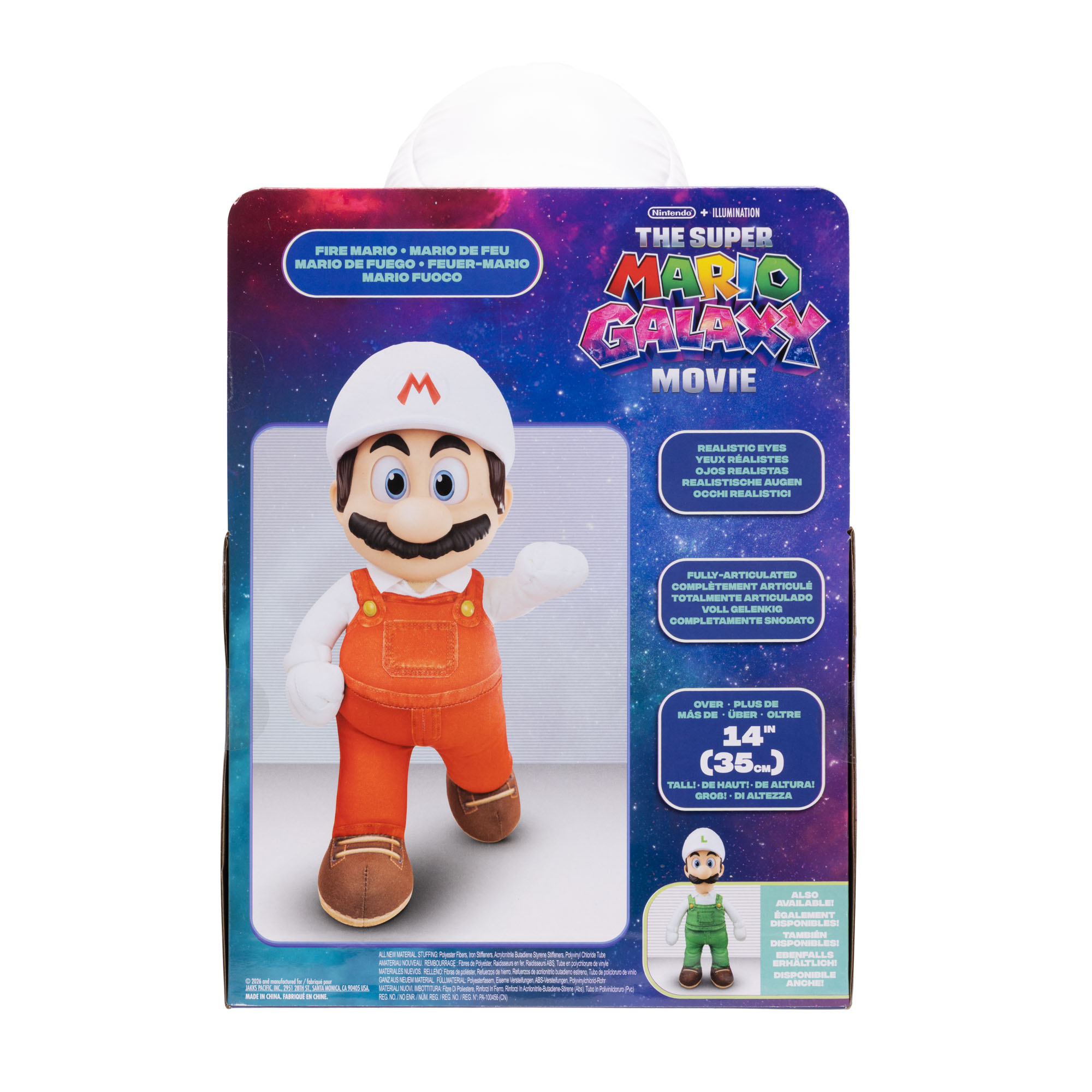 Peluche Gigante The Super Mario Galaxy Movie Mario De Fuego Jakks Pacific image number null