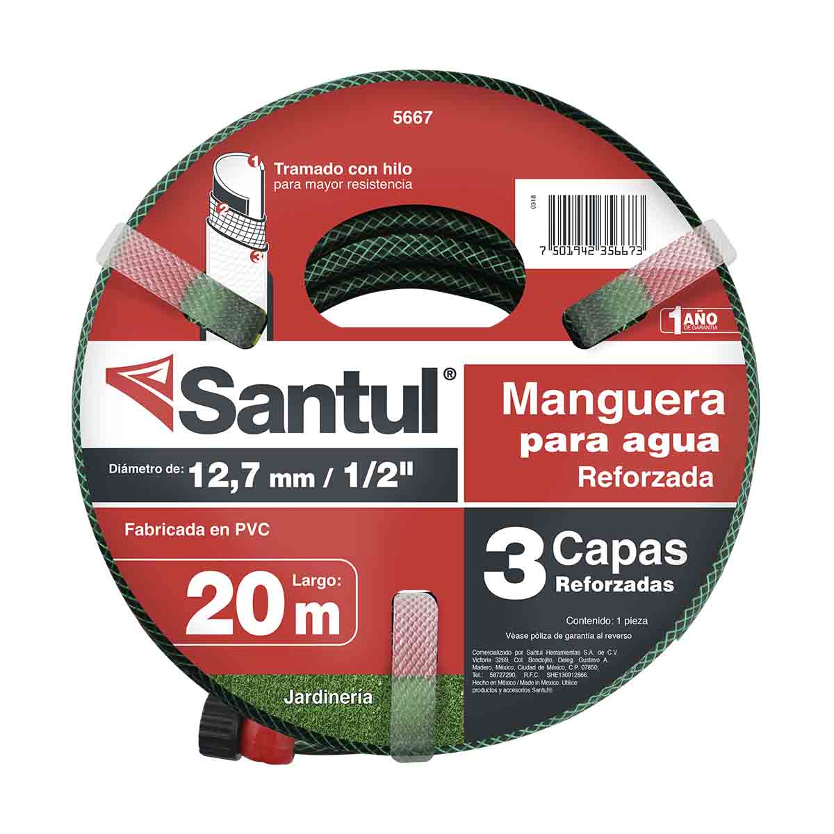 Manguera Tramada 3 Capas 20 Mts Santul image number null