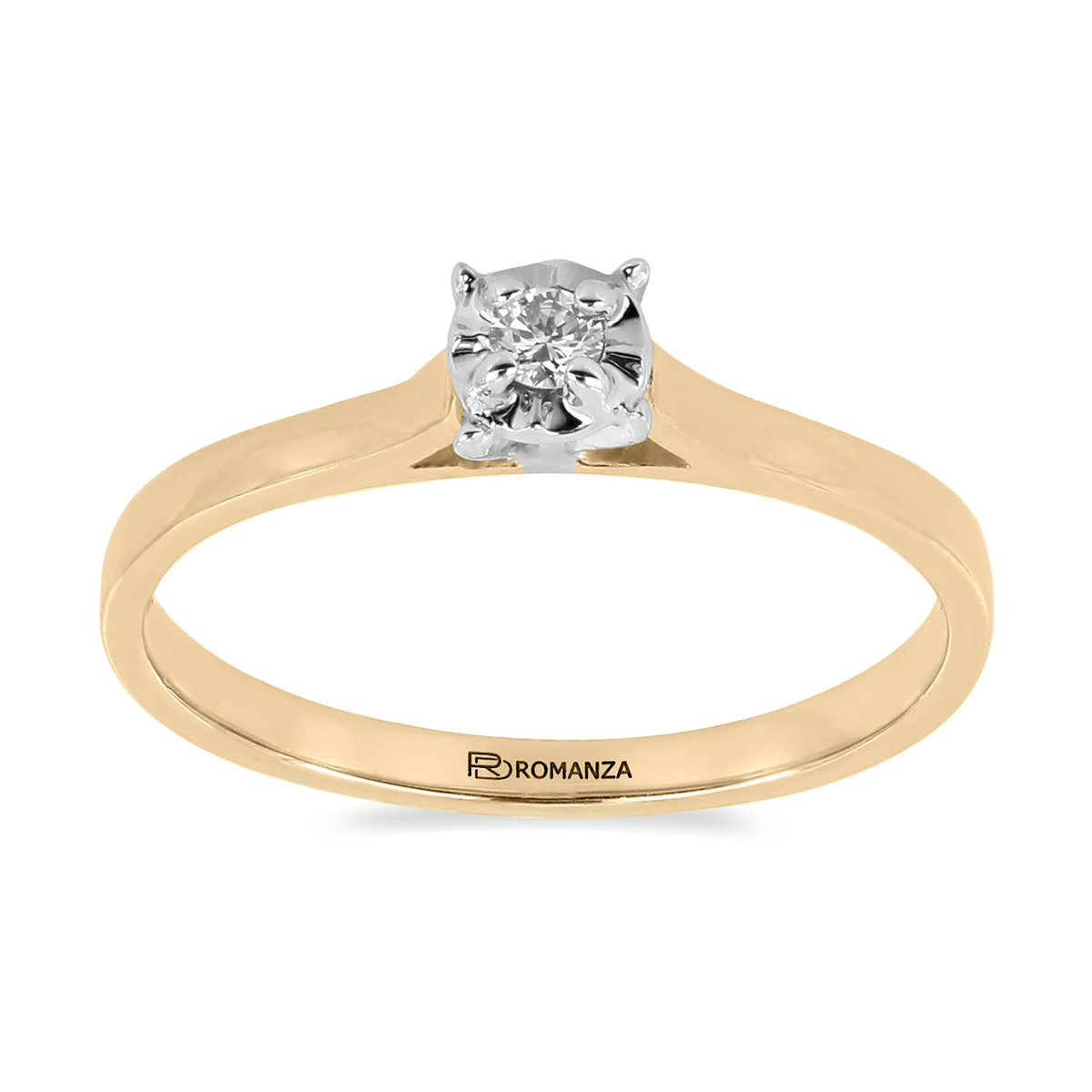 Solitario Oro 14K y 0.06 ct Diamante Romanza image number null