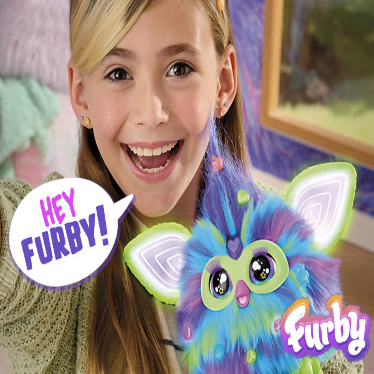Peluche Interactivo Furby Galaxy Edici&oacute;n Brilla en la Oscuridad de Hasbro image number null