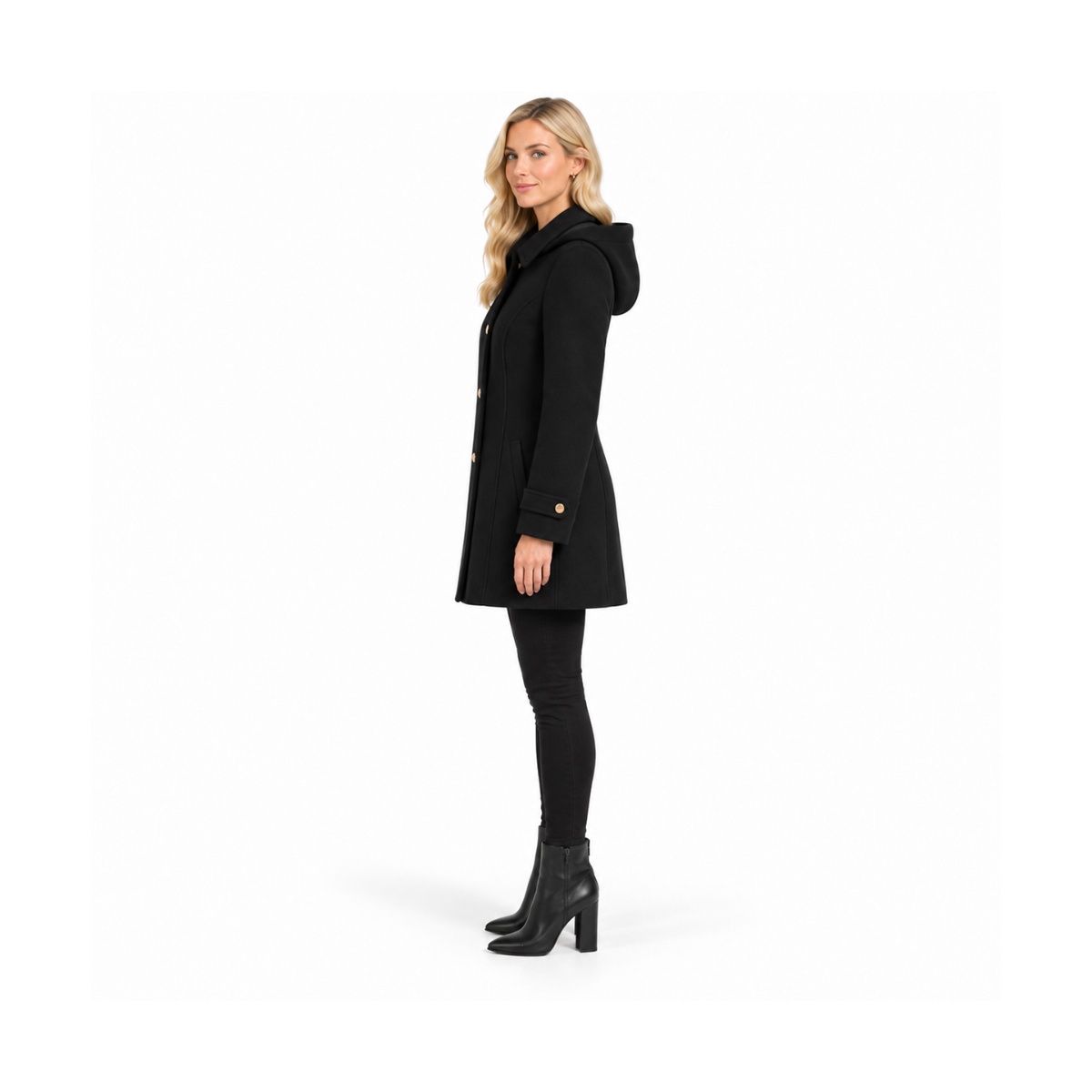 Abrigo Con Capucha Desmontable Jeanious Para Mujer Junior image number null