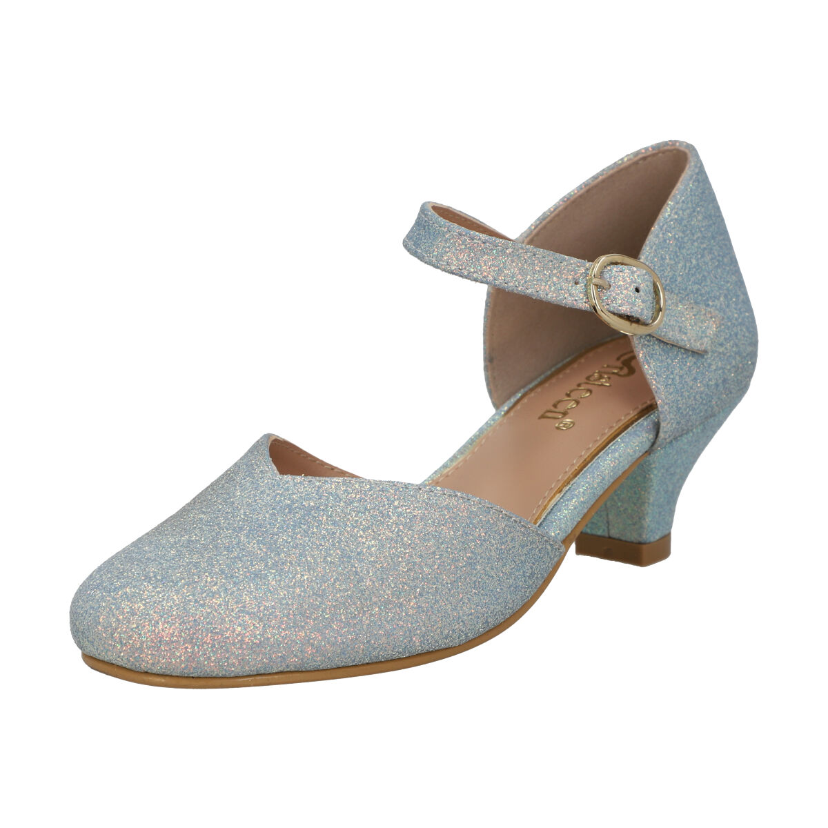 Zapatilla con tacon 17-23 azul  Cristeen image number null