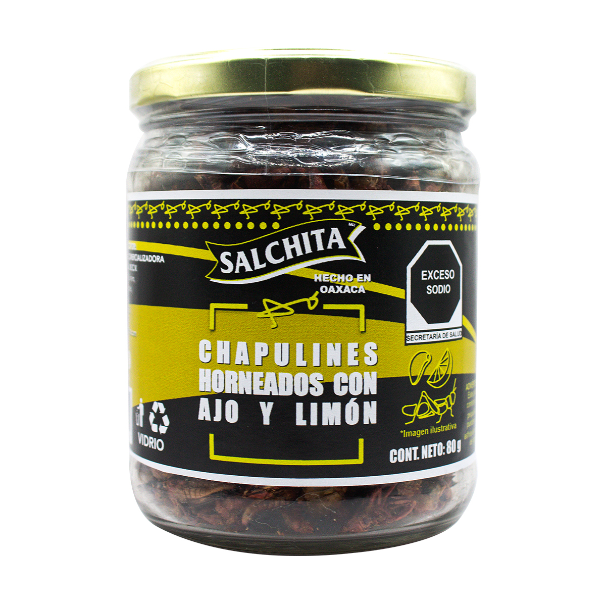 &nbsp;Chapulines Horneados Ajo Limon Salchita 80g image number null