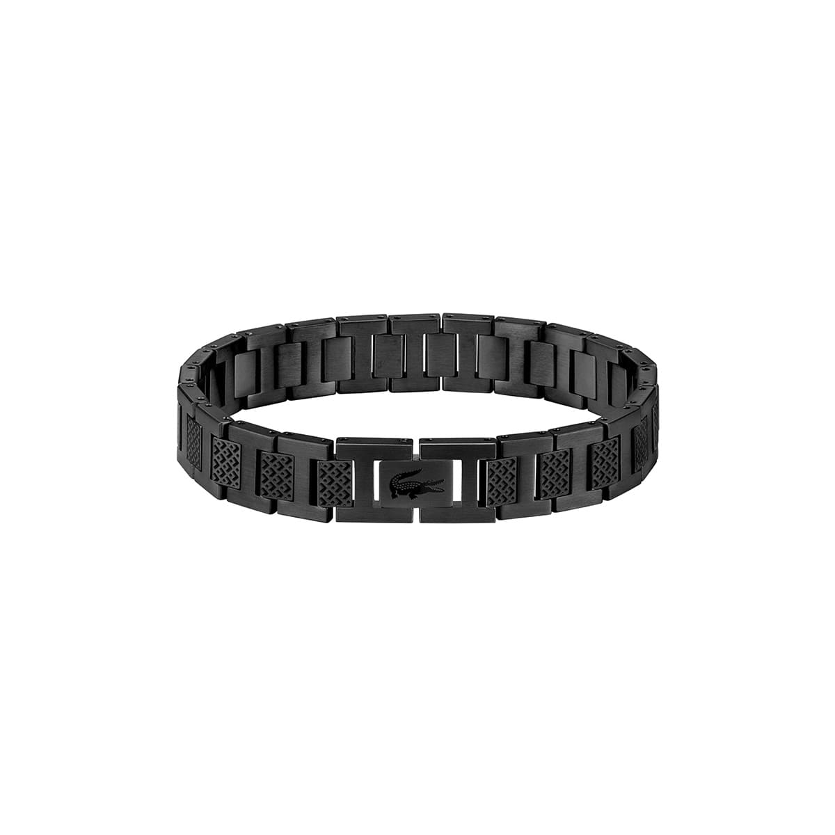 Brazalete  Lacoste de acero inoxidable  negro para hombre image number null