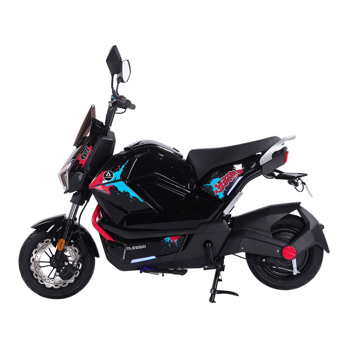 Motocicleta El&eacute;ctrica 800W Alessia Hunter Negro image number null