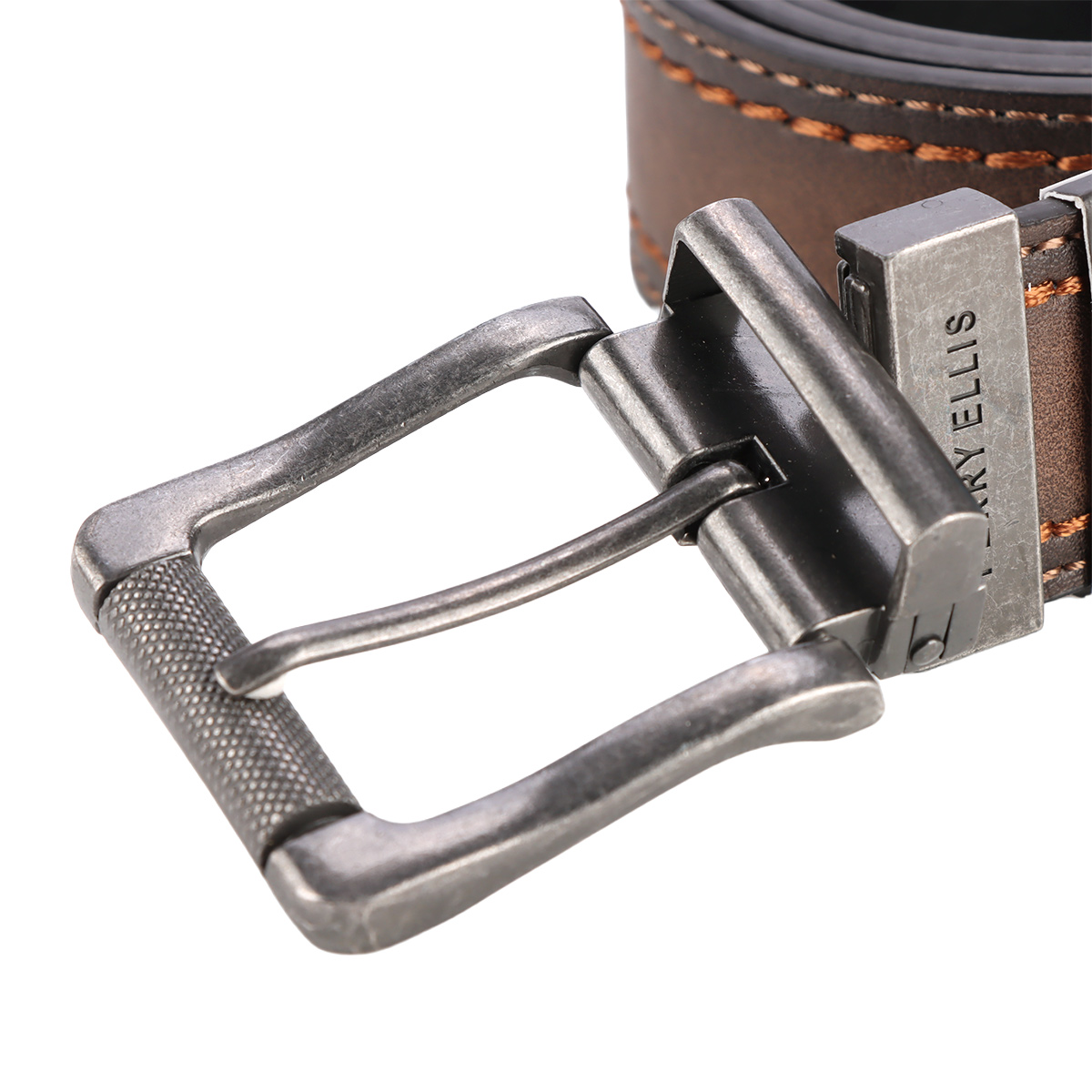 Cintur&oacute;n Reversible Hombre Perry Ellis Sport Negro Caf&eacute; image number null
