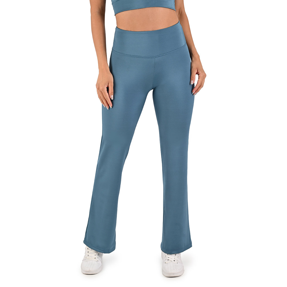 Leggins Deportivo Acampanado con Pretina Ancha Sho Shi Azul para Mujer image number null