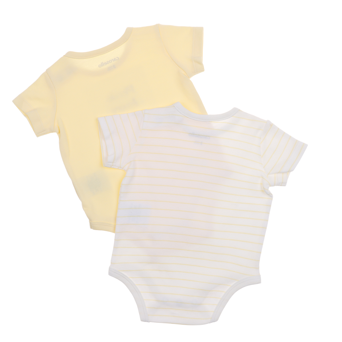 Pack 2 Bodys Liso y con Rayas Algod&oacute;n Carosello para Beb&eacute; Unisex image number null