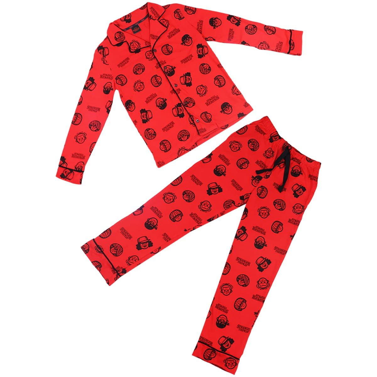 Pijama de Playera Manga Larga y Pantal&oacute;n Dise&ntilde;o Stranger Things para Ni&ntilde;o image number null
