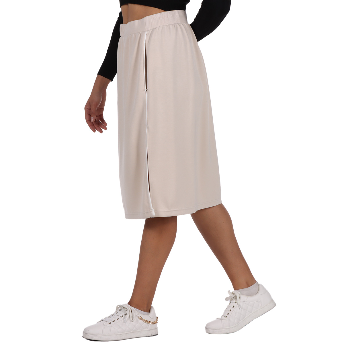 Falda Recta Cintura El&aacute;stica Jeanious para Mujer image number null