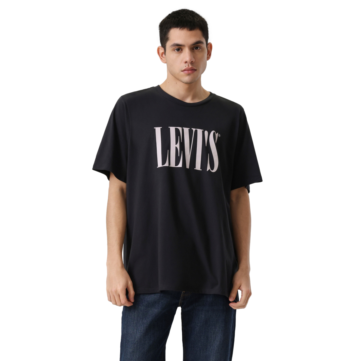 Playera con Grafico Levi's Negro Manga Corta para Hombre Plus image number null