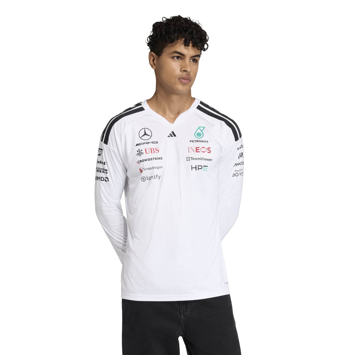 Playera Blanca Adidas con Dise&ntilde;o Mercedes - AMG Petronas Formula 1 Team para Hombre image number null