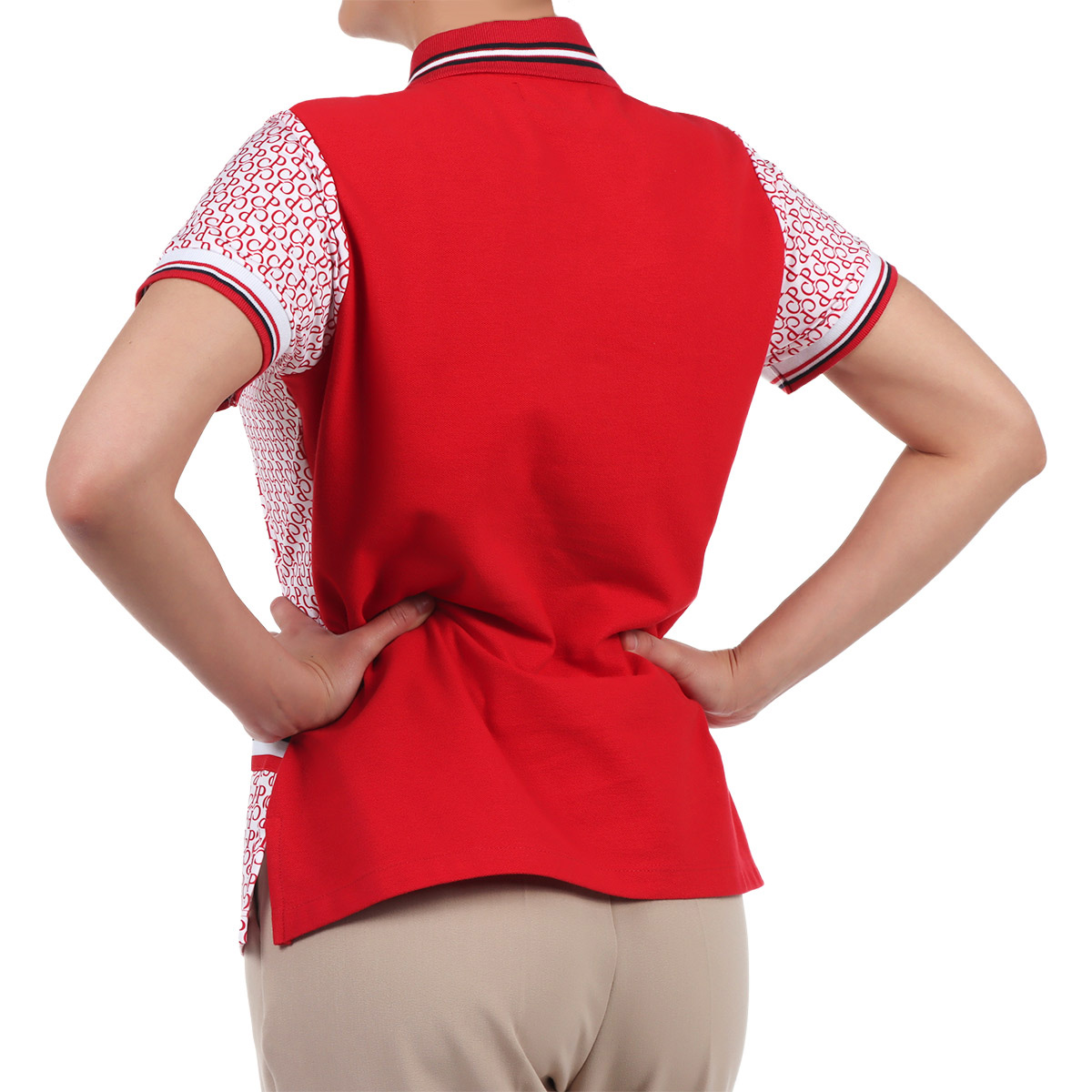 Playera Polo Manga Corta Estampada Logo Royal Polo Club para Mujer image number null
