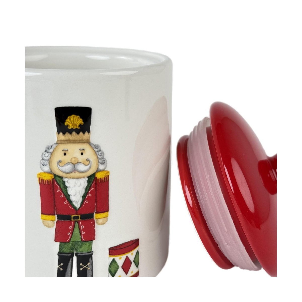 Envase Decorativo Con Tapa Xmas Dolomita image number null