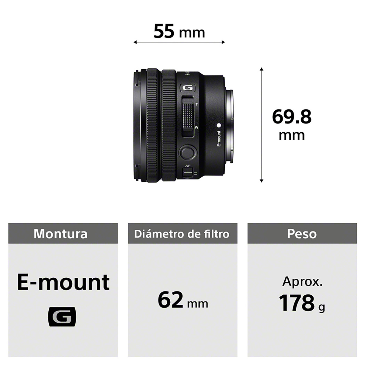 Lente Sony SELP1020G image number null