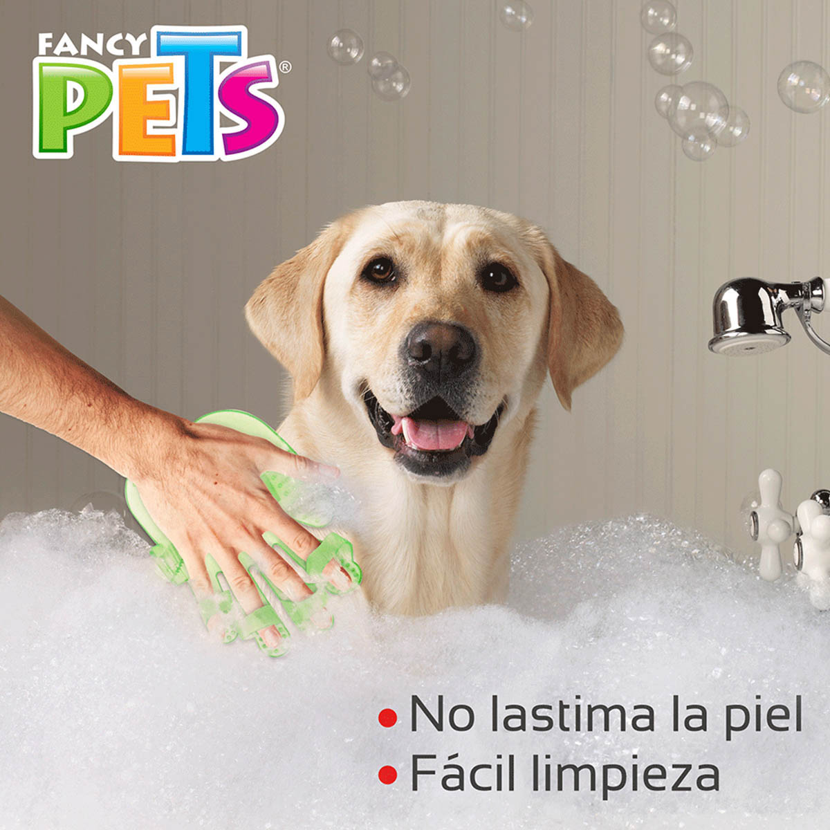 Guante De Goma Para Almohazar Fancy Pets Mod. Fl8317 Para Perro image number null