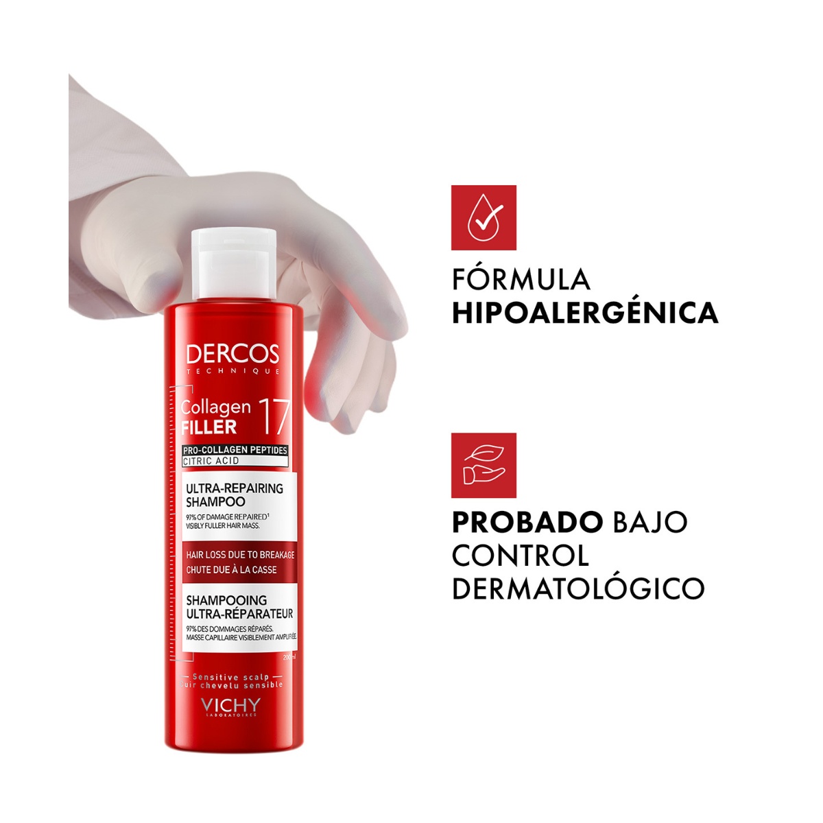 Vichy Dercos Collagen 17 Shampoo Reconstructor image number null