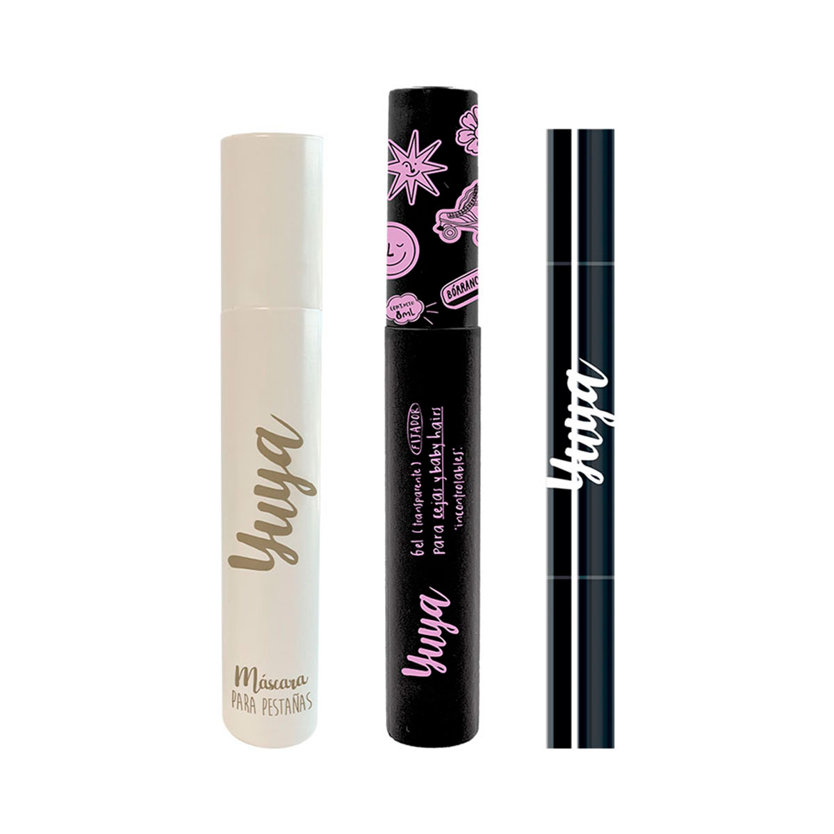 Set Yuya Mascara de pesta&ntilde;as + gel de cejas + delineador cat eye image number null