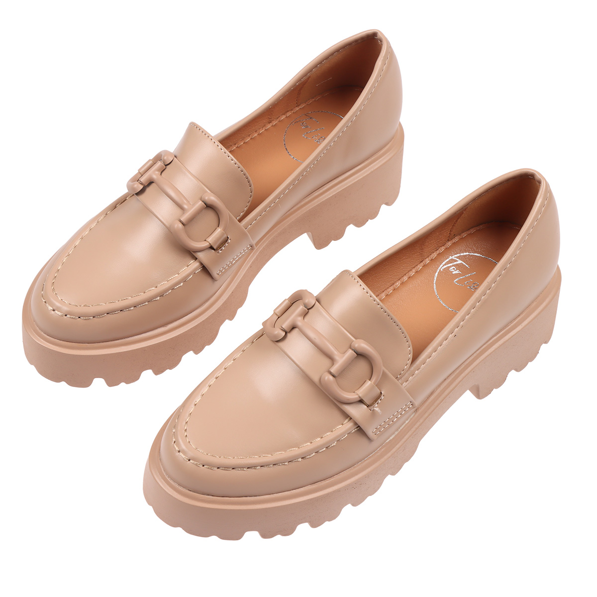 Mocas&iacute;n Beige Suela Dentada Robusta TORLI&MO para Mujer image number null