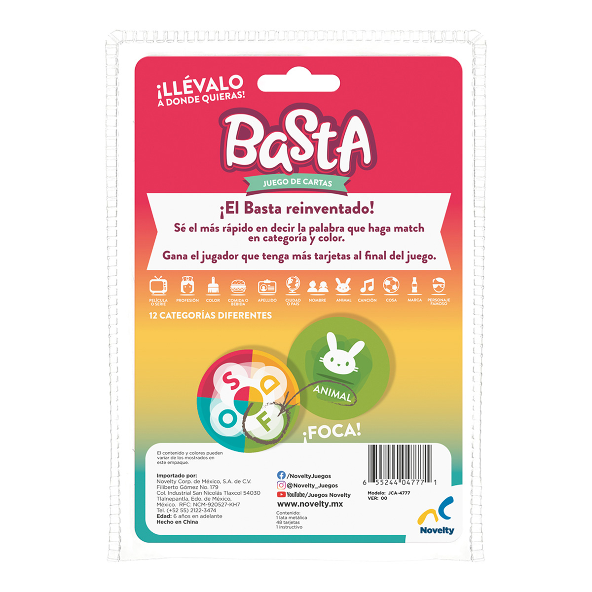Juego de Mesa Basta de Viaje Tin NOVELTY image number null