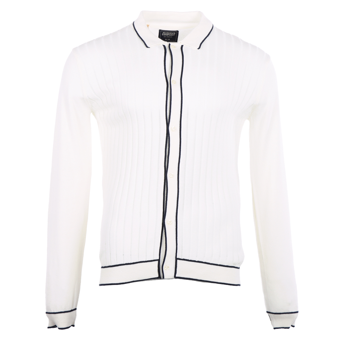 Su&eacute;ter Estilo Cardigan Textura Acanalada JNS para Hombre image number null