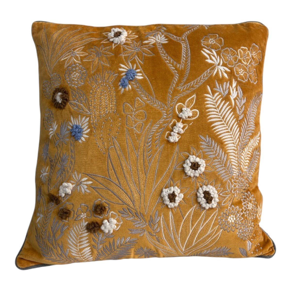 Coj&iacute;n Mustard Floral Vintage Home image number null