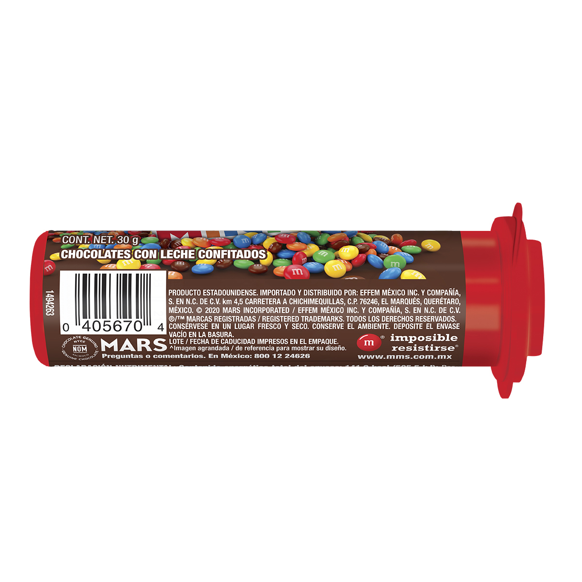 Chocolate M&Ms Minis Tubo 30G M&M image number null
