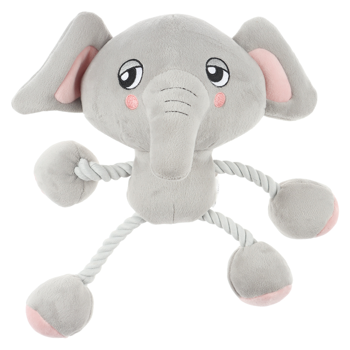 Peluche Juguete Elefante Cuerda Resistente Plata Pata Perro image number null