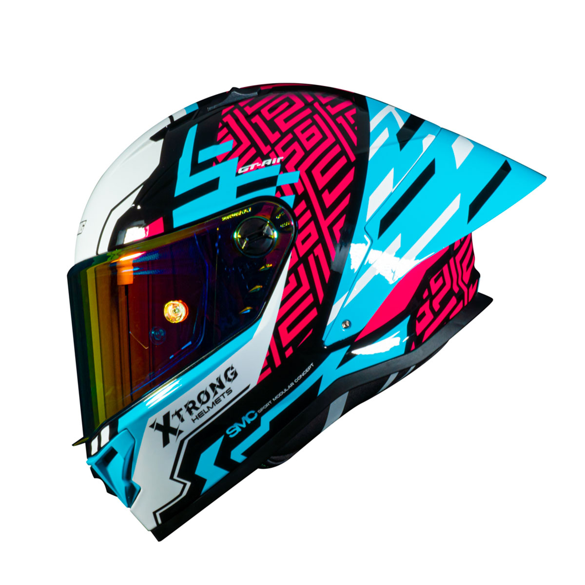CASCO INTEGRAL XTR-352 R1 STRIKER AZUL BLANCO BRIL image number null