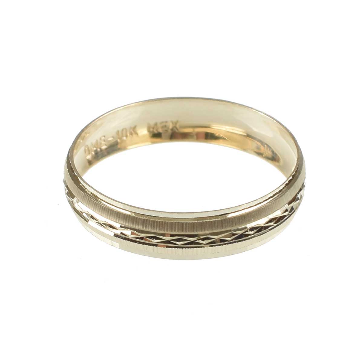 Argolla Oro Amarillo 14K con Bisel Lateral Doble O image number null