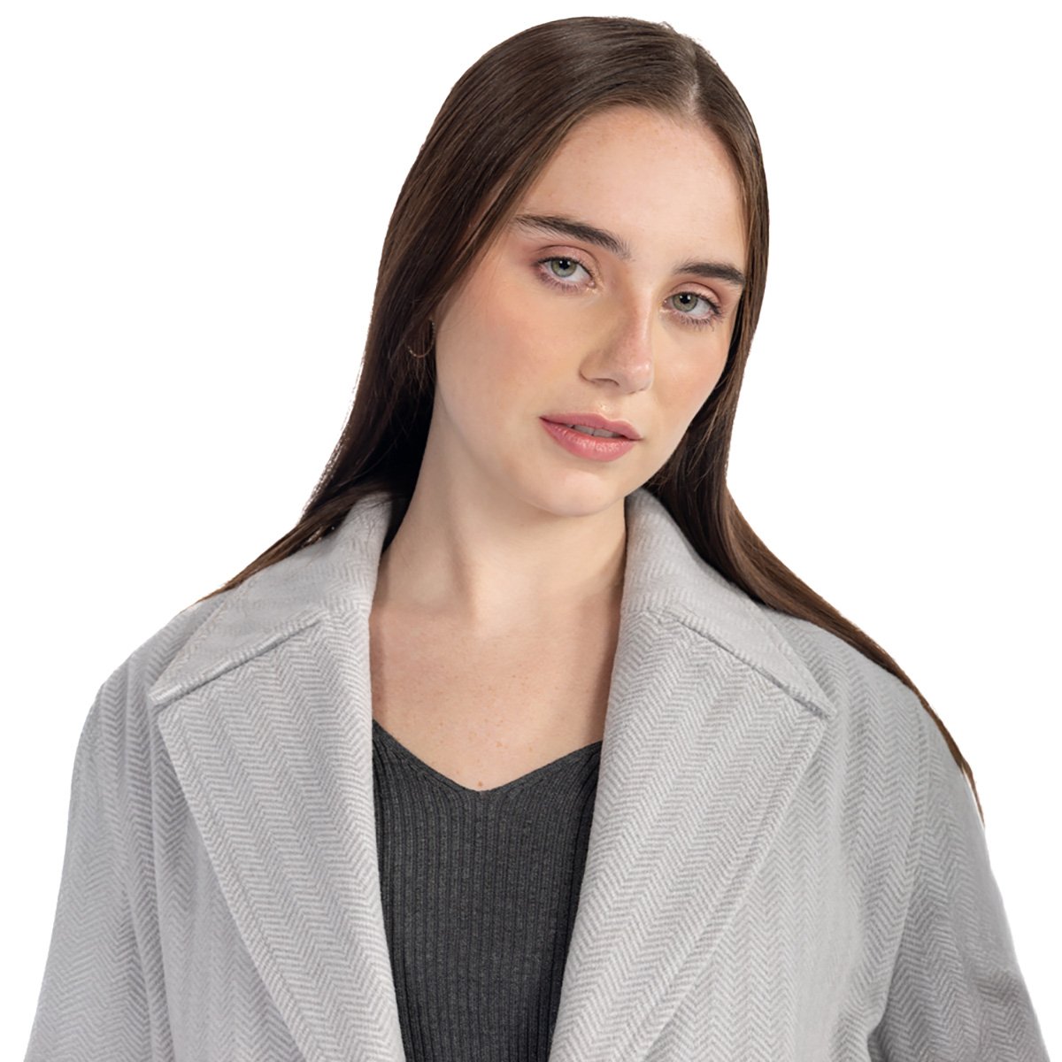 Abrigo Corto Rayas Forever 21 para Mujer Junior image number null