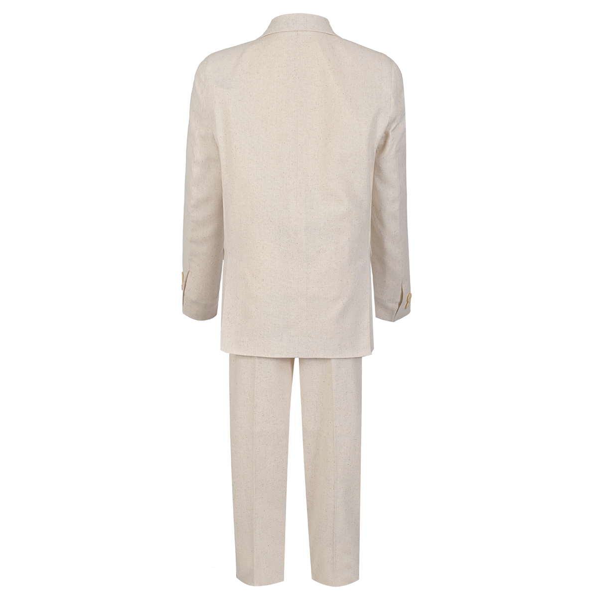 Traje en Mezcla de Lino con Chaleco Oscar Collection Beige para Ni&ntilde;o image number null