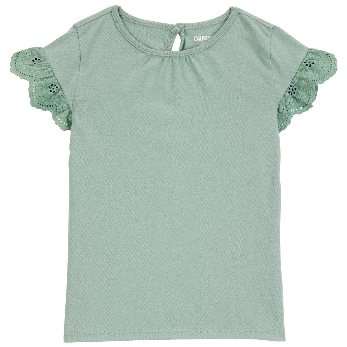 Blusa Osh Kosh Manga de Volante Verde Claro para Beb&eacute; Ni&ntilde;a image number null
