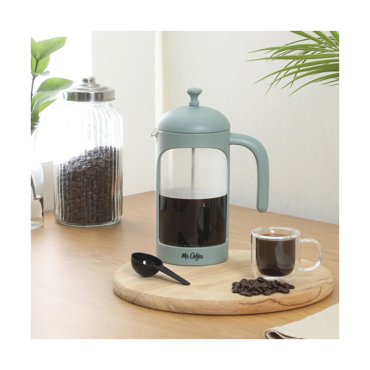Prensa Caf&eacute; 916Ml Acero Inoxidable Verde Mr Coffee image number null