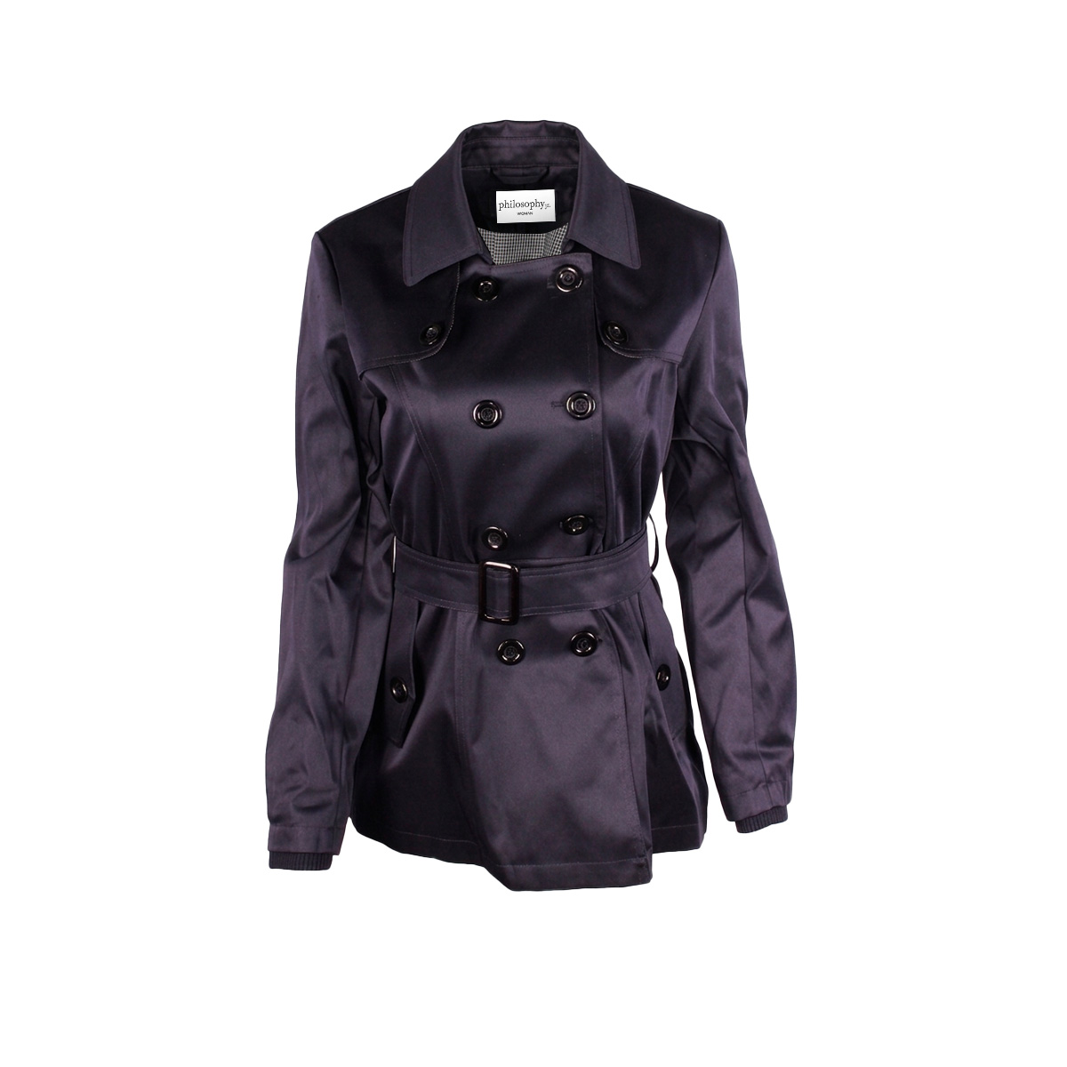 Gabardina Con Solapa Philosophy Woman Para Mujer Casual image number null