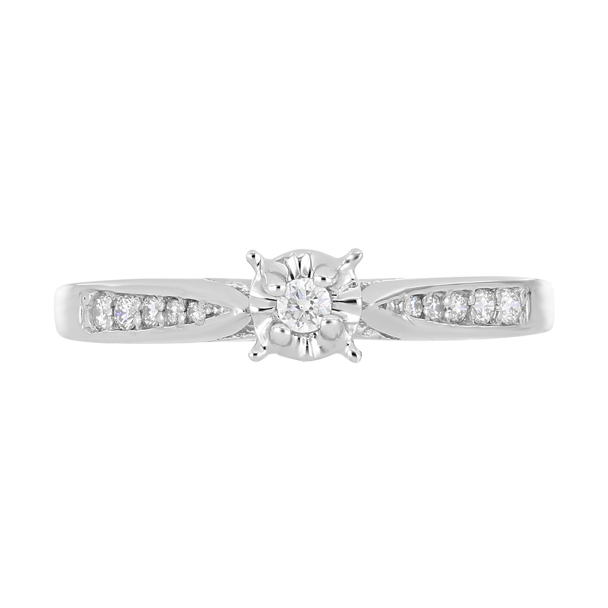 Anillo Solitario Ilusi&oacute;n Oro 14K Romanza image number null