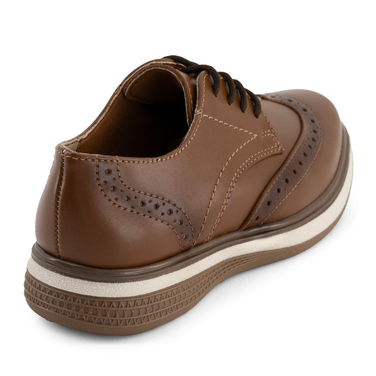Zapato Casual Andrea Caf&eacute; Con Agujeta para Ni&ntilde;o image number null