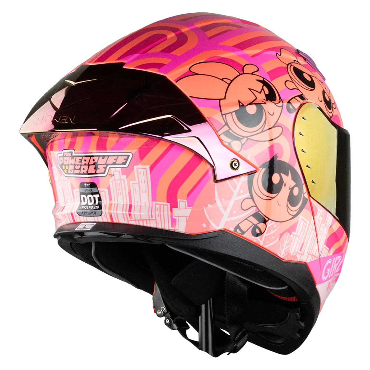 CASCO ABATIBLE STARK CN CHICAS SUPERPODEROSAS ROSA image number null