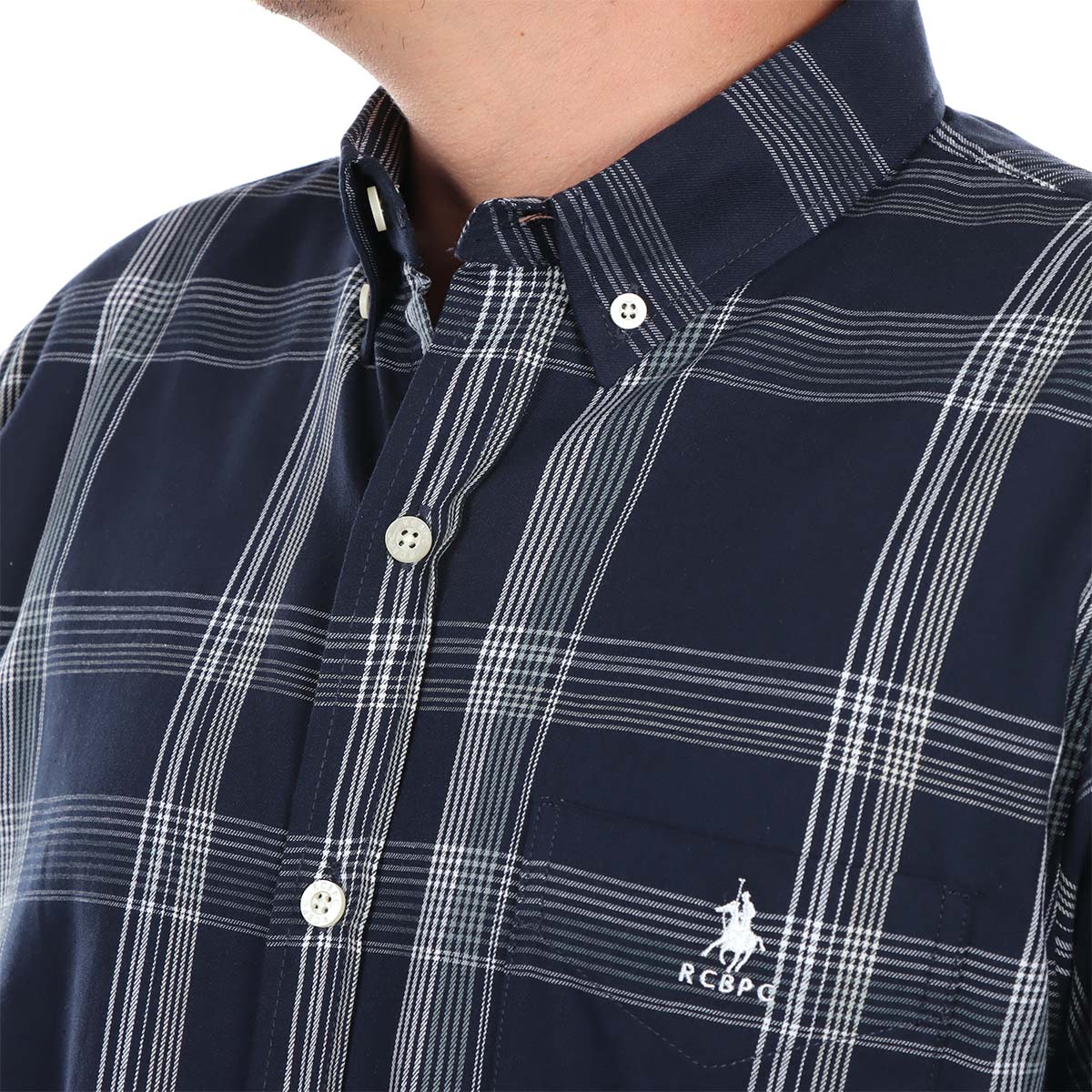 Camisa Cuadros Manga Larga Marino Polo Club para Hombre image number null